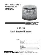 Preview for 1 page of Code 3 LSS222 Manual