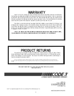 Preview for 8 page of Code 3 LSS222 Manual