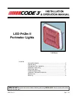 Preview for 1 page of Code 3 PriZm II Installation & Operation Manual