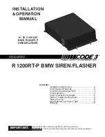 Code 3 R 1200RT-P Installation & Operation Manual предпросмотр