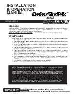 Code 3 Rocker Max Pak 440-L6 Installation & Operation Manual предпросмотр