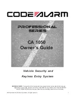 Preview for 1 page of Code Alarm CA 1050 Owner'S Manual