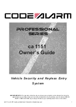 Code Alarm ca 1151 Owner'S Manual preview