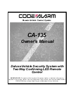 Code Alarm CA-135 Owner'S Manual preview