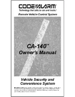 Code Alarm CA-140 Owner'S Manual preview