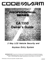 Code Alarm CA 1550 Owner'S Manual preview