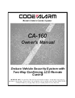 Code Alarm CA-160 Owner'S Manual preview