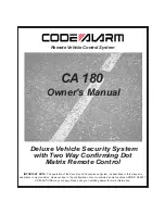 Code Alarm CA 180 Owner'S Manual preview
