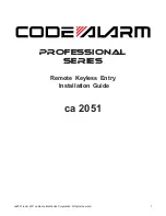 Code Alarm ca 2051 Installation Manual preview