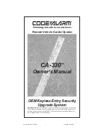 Code Alarm CA-330 Owner'S Manual preview