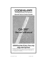 Preview for 1 page of Code Alarm CA-330 Owner'S Manual