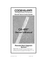 Code Alarm CA-430 Owner'S Manual preview