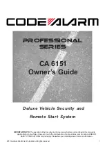 Preview for 1 page of Code Alarm CA 6151 Owner'S Manual