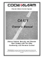Code Alarm CA 671 Owner'S Manual preview