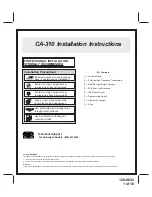 Предварительный просмотр 1 страницы Code Alarm Car Alarm CA-310 Installation Instructions Manual