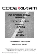 Code Alarm CASECRS Owner'S Manual предпросмотр