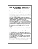 Preview for 1 page of Code Alarm CATX120 Programming Manual