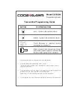 Code Alarm CATX520 Programming Manual preview