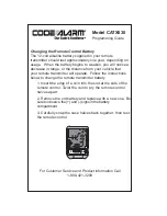 Предварительный просмотр 2 страницы Code Alarm CATX630 Programming Manual