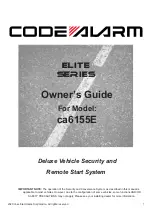 Code Alarm Elite CA6155e Owner'S Manual preview
