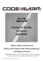 Preview for 1 page of Code Alarm Elite ca6555E Owner'S Manual