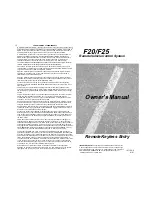 Предварительный просмотр 1 страницы Code Alarm F20 Owner'S Manual