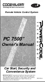 Code Alarm PC 7500 Owner'S Manual preview