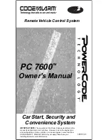 Code Alarm PC 7600 Owner'S Manual preview