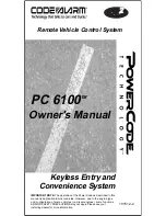 Code Alarm PowerCode PC 6100 Owner'S Manual preview