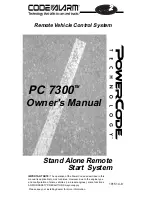 Code Alarm PowerCode PC 7300 Owner'S Manual предпросмотр