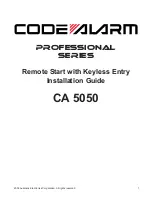 Preview for 1 page of Code Alarm Professional Series CA 5050 Installation Manual