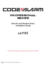 Code Alarm PROFESSIONAL SERIES Installation Manual предпросмотр