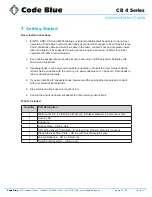 Предварительный просмотр 7 страницы Code Blue CB 4 Series Administrator'S Manual