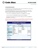 Preview for 14 page of Code Blue IP1500 User Manual