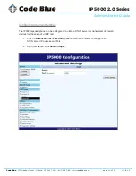 Предварительный просмотр 22 страницы Code Blue IP5000 2.0 Series Administrator'S Manual