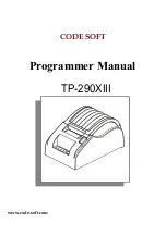 Preview for 1 page of Code Soft TP-290XIII Programmer'S Manual