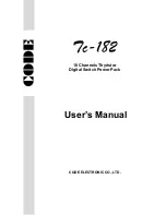 Предварительный просмотр 1 страницы Code TC-182 User Manual