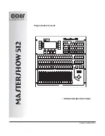 COEF MASTERSHOW 512 Operating Instructions Manual preview