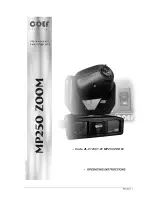 COEF MP250 ZOOM Operating Instructions Manual preview