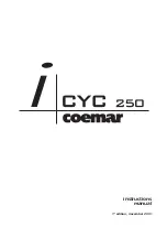 Coemar iCyc 250 Instruction Manual предпросмотр