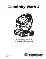 Coemar Infinity Wash S Instruction Manual предпросмотр