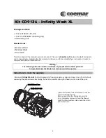 Предварительный просмотр 3 страницы Coemar Infinity Wash XL Instruction Manual