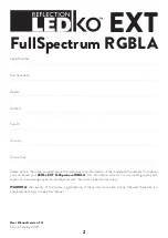 Preview for 2 page of Coemar LEDko EXT FullSpectrum RGBLA User Manual