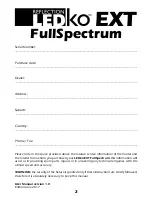 Предварительный просмотр 2 страницы Coemar Ledko EXT FullSpectrum Instruction Manual