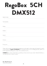 Preview for 2 page of Coemar RegoBox 5CH DMX512 Quick Start Manual