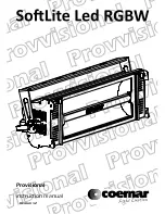 Coemar Softlite LED RGBW Instruction Manual предпросмотр