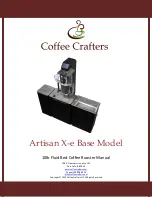 Coffee crafters Artisan X-e Base Manual preview