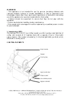 Preview for 2 page of Coffee Pro Direct Sample PRO 100 Series Operating Manual