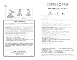 Предварительный просмотр 1 страницы COFFEE PRO CP36 Operating Instructions