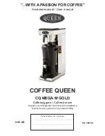 Предварительный просмотр 1 страницы Coffee Queen CQ MEGA M GOLD User Manual